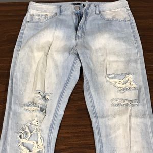 Light wash jeans